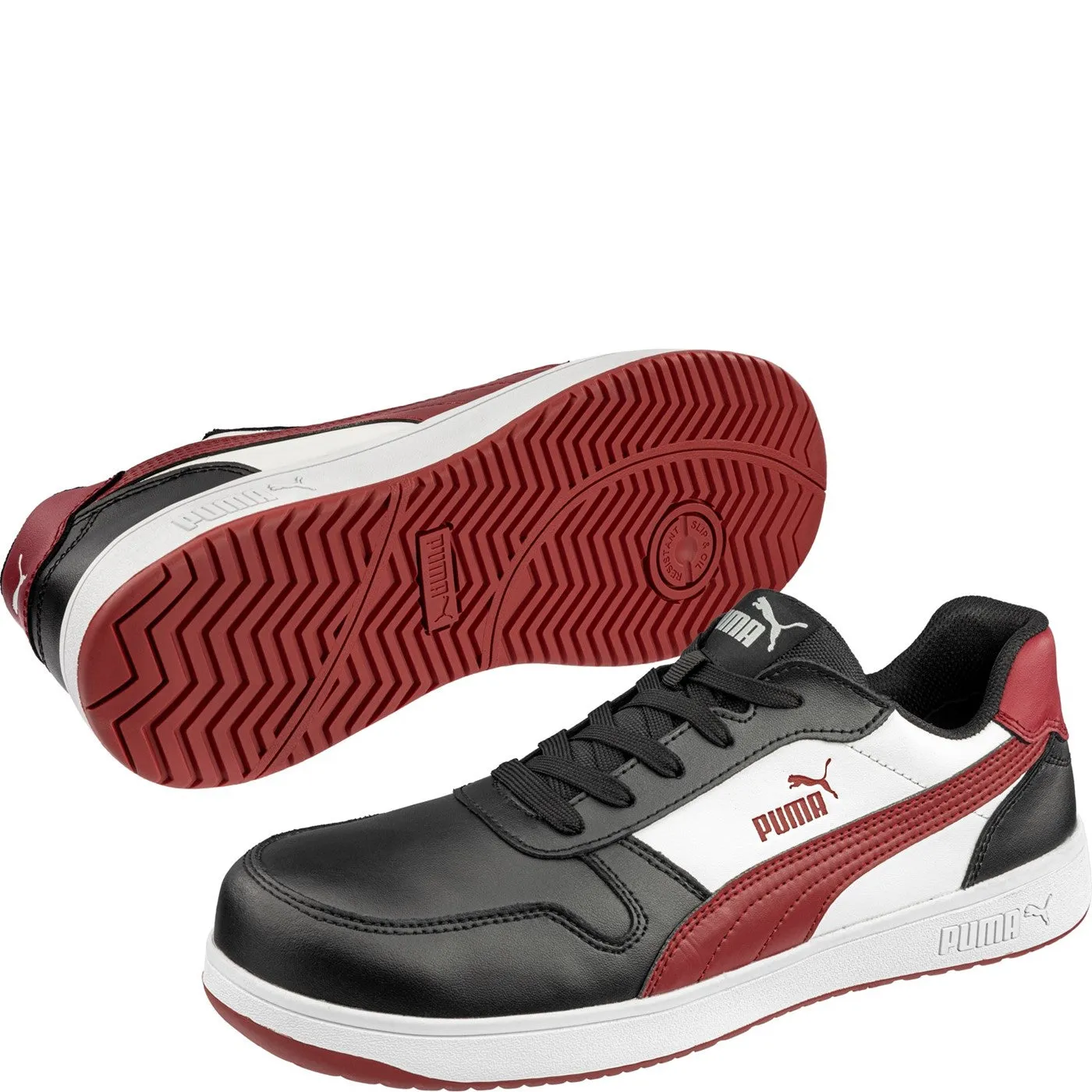 Puma Safety Frontcourt Low Trainer S3L Black / White / Red