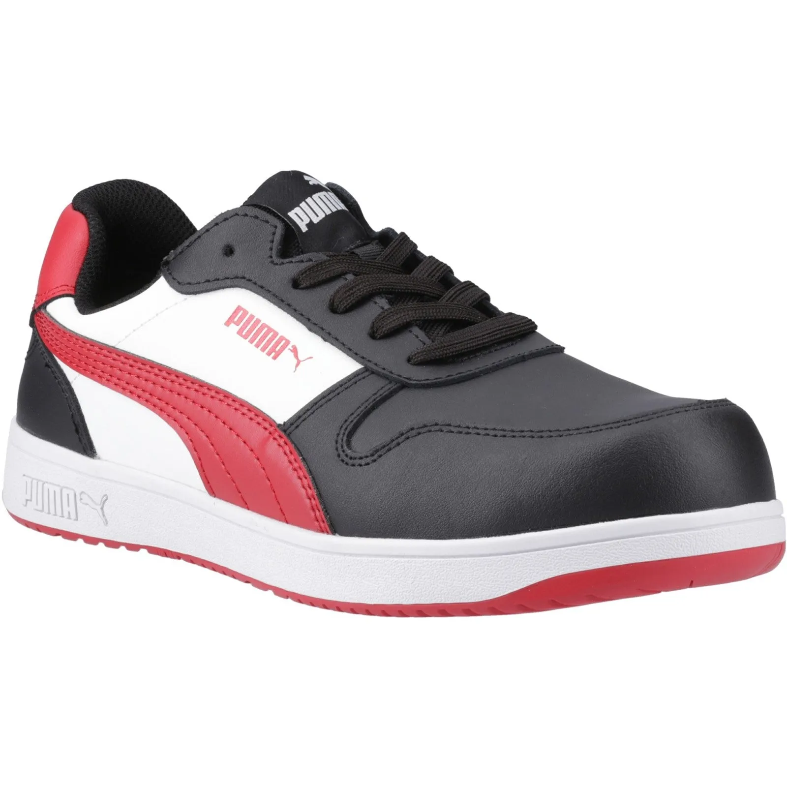 Puma Safety Frontcourt Low Trainer S3L Black / White / Red