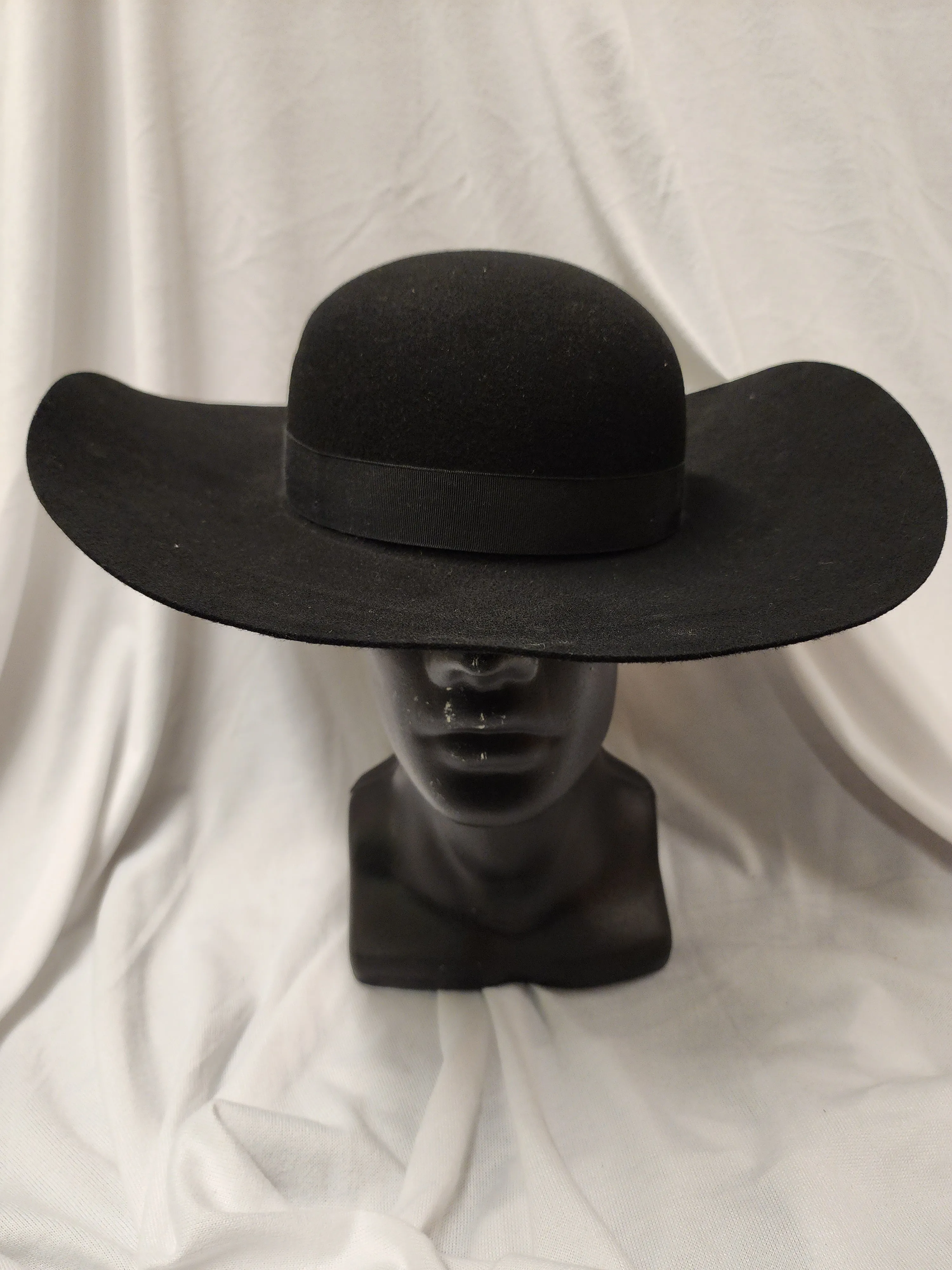 Quaker Hat /  Deluxe / 100% Wool / Black / Professional