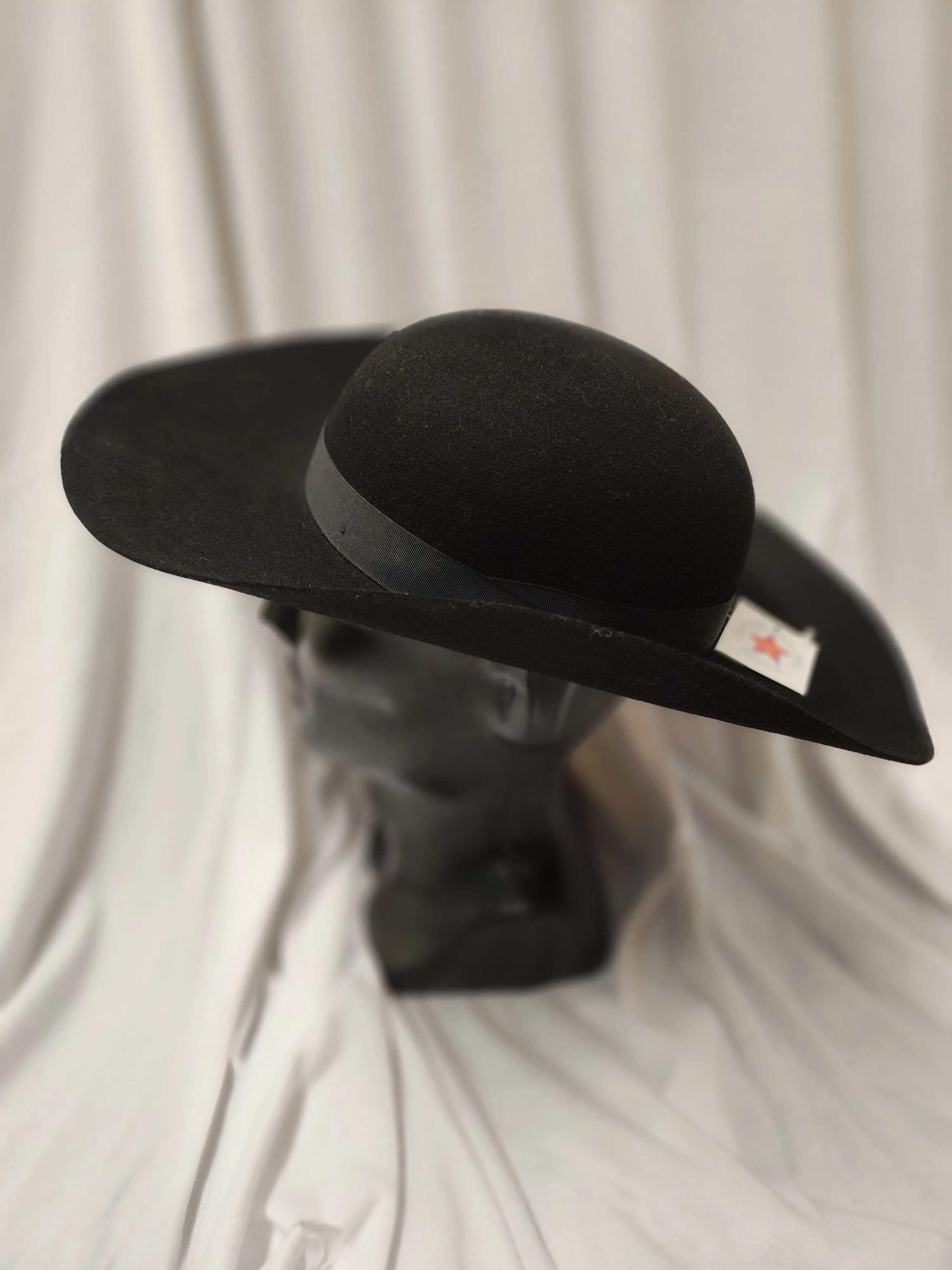 Quaker Hat /  Deluxe / 100% Wool / Black / Professional