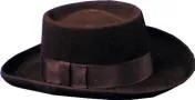 Rhett Butler Hat / Southern Gentleman Planter Hat / Wool Felt / Broadway Quality