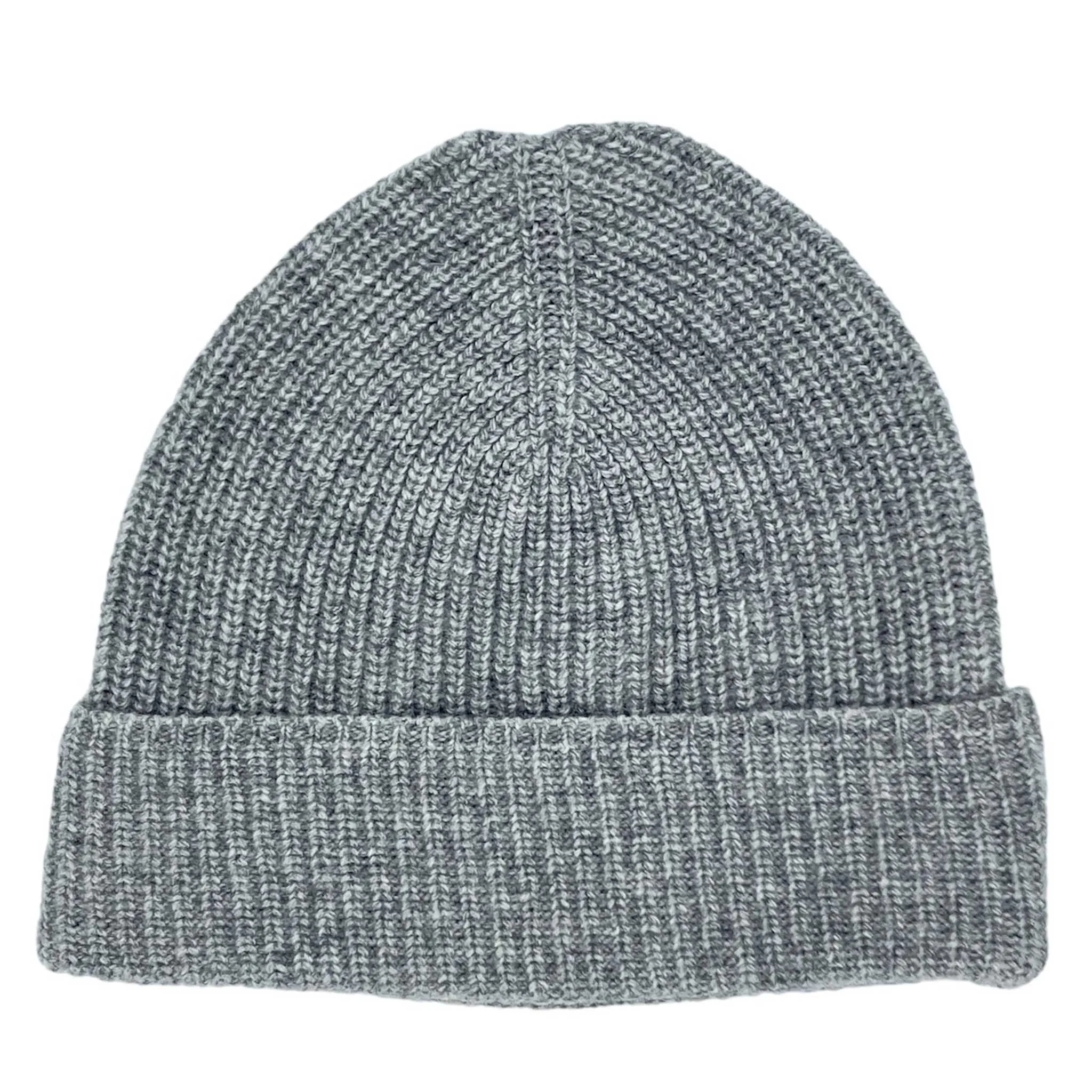 Soft Grey Cashmere Blend Beanie - Small Fit