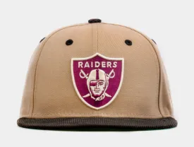 SP Exclusive Desert Sky Las Vegas Raiders 59Fifty Mens Fitted Hat (Beige/Black)