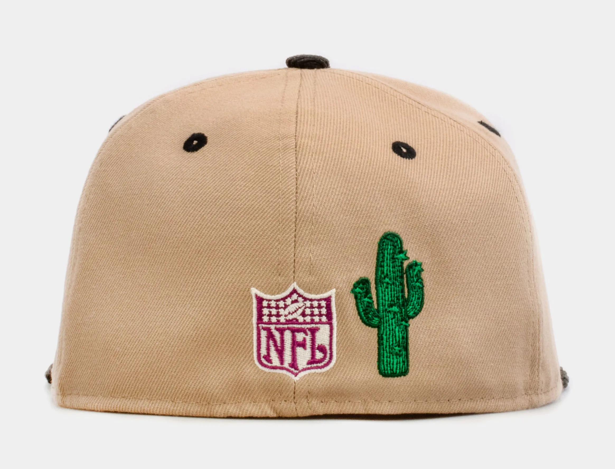 SP Exclusive Desert Sky Las Vegas Raiders 59Fifty Mens Fitted Hat (Beige/Black)