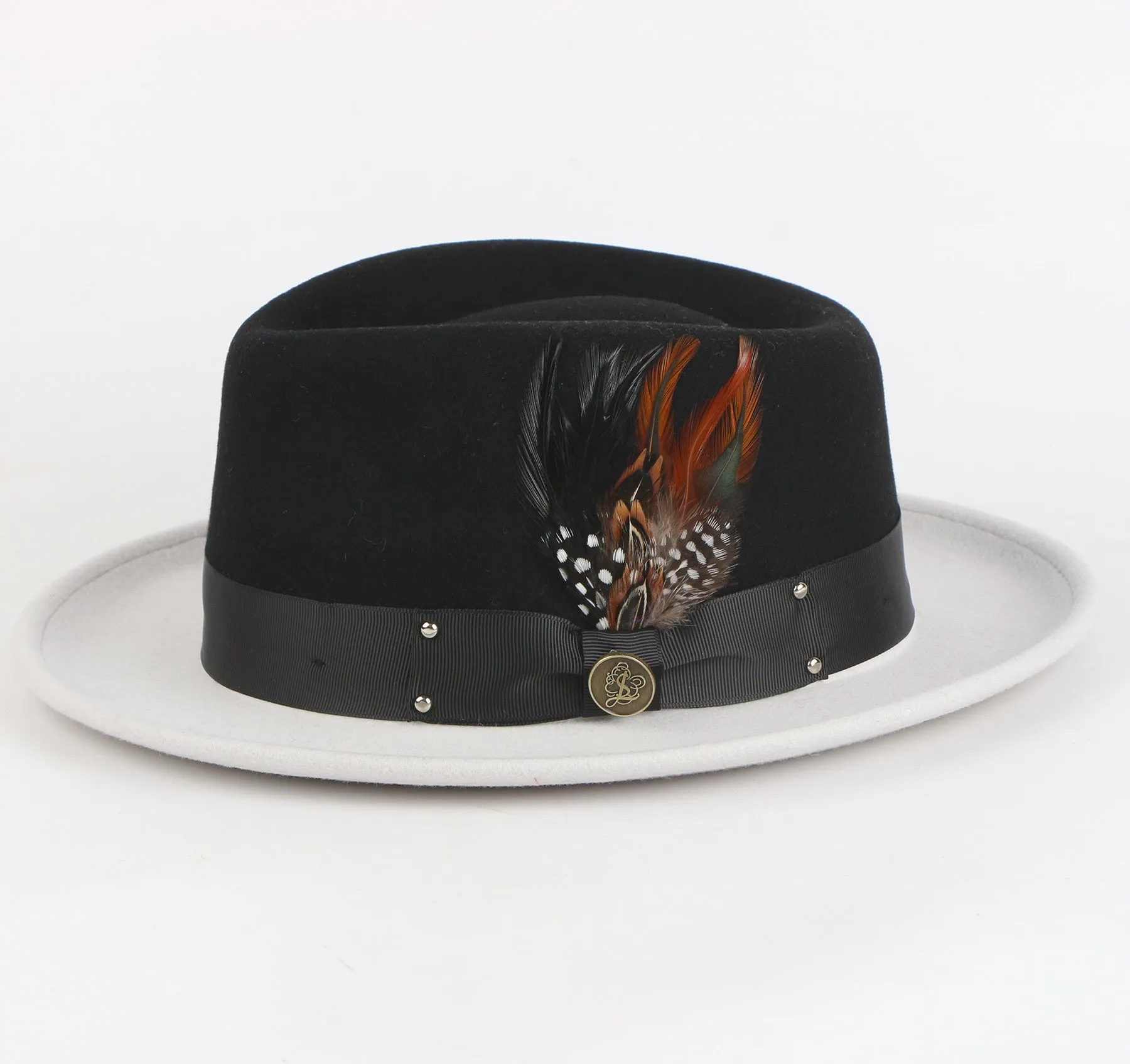 The Broadway Fedora | Felt Hat | Black and White