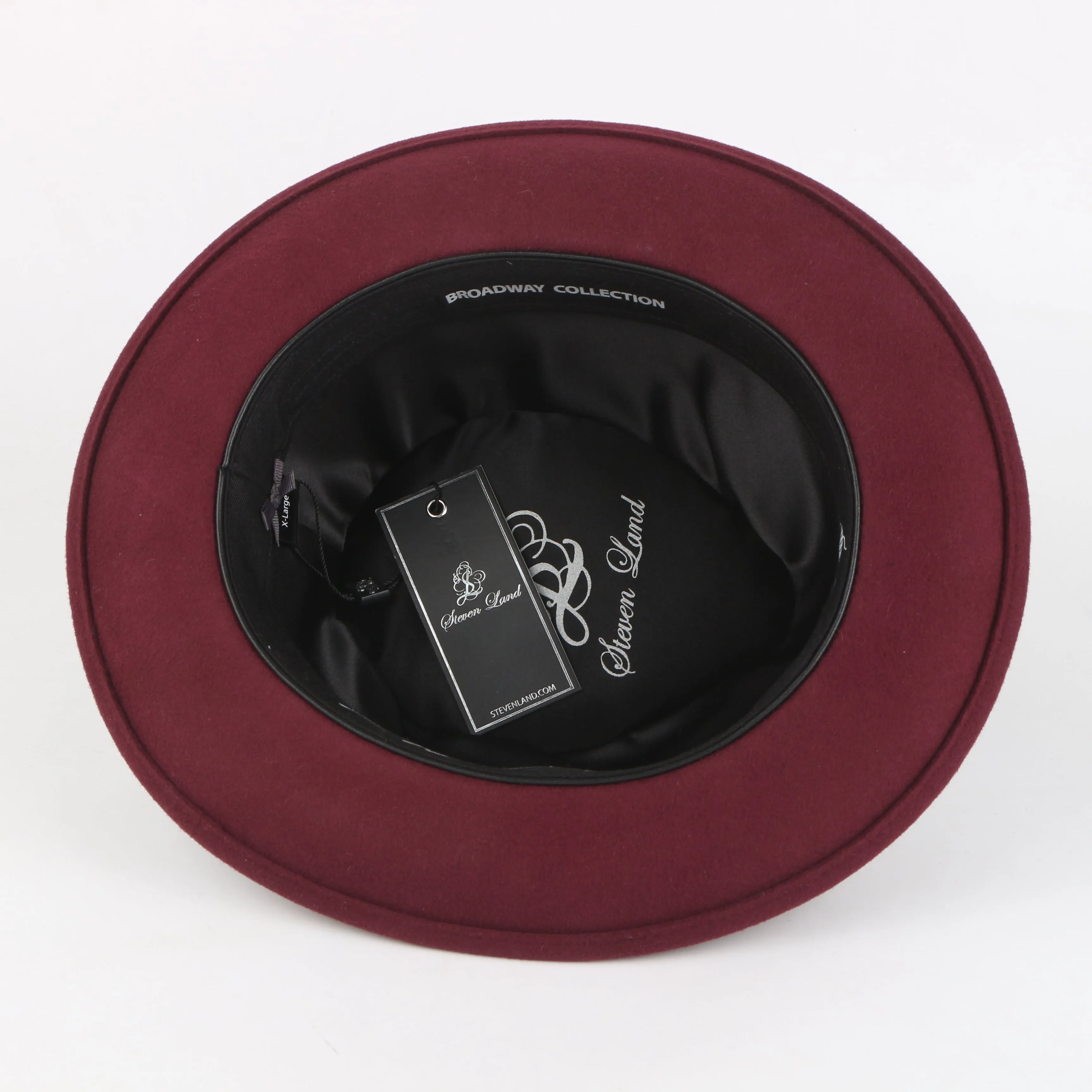 The Broadway Fedora | Felt Hat | Burgundy And Black