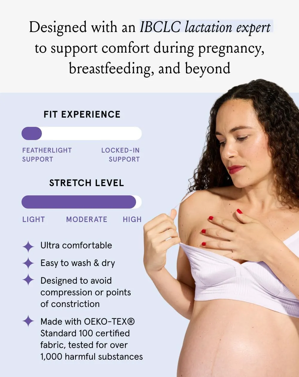 The Effortless Bra for Pregnancy, Postpartum & Nursing, Soft, Seamless, Stretchy & Wireless Pull-Down Maternity Bra