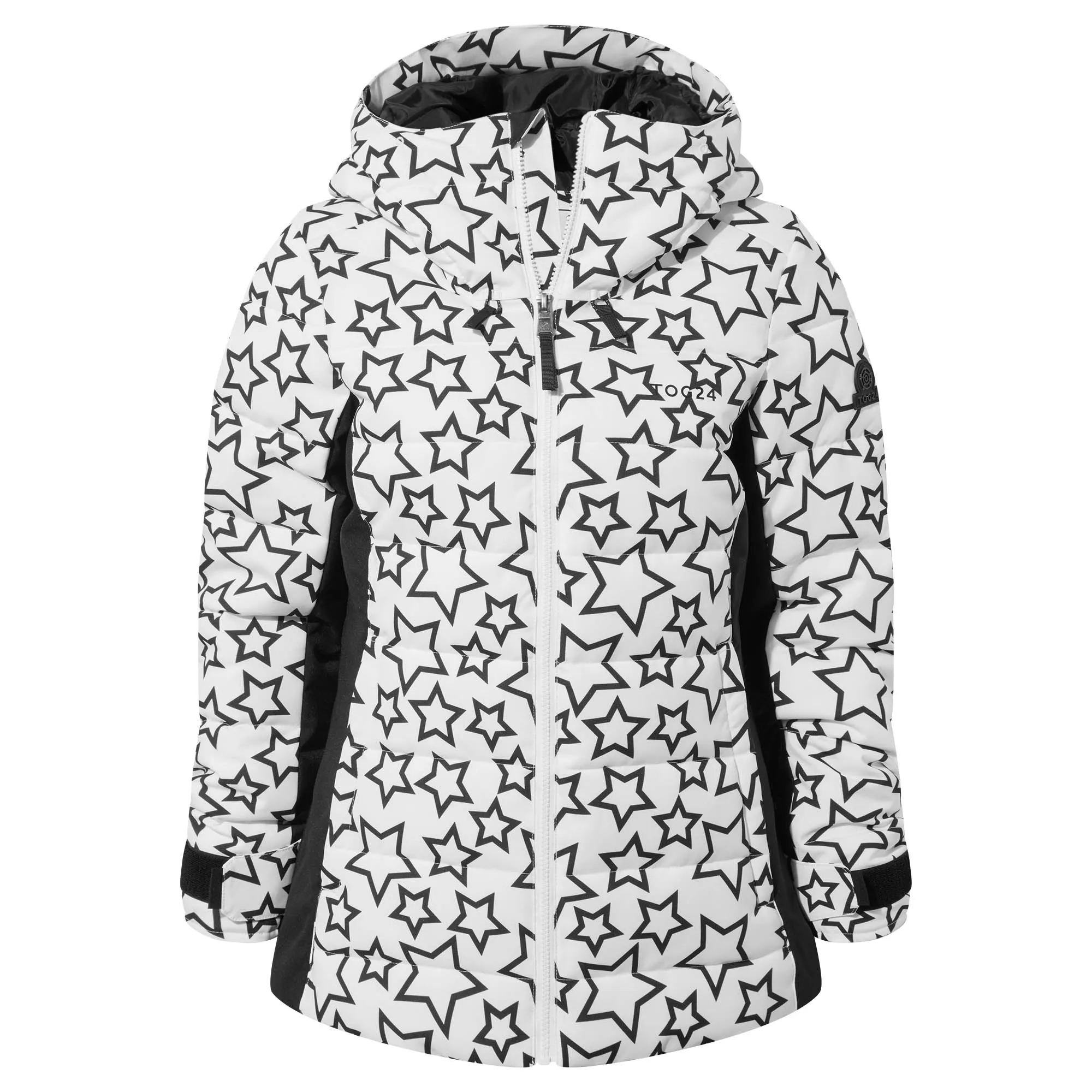 Vermont Womens Ski Jacket - Black/Optic White Outline Star