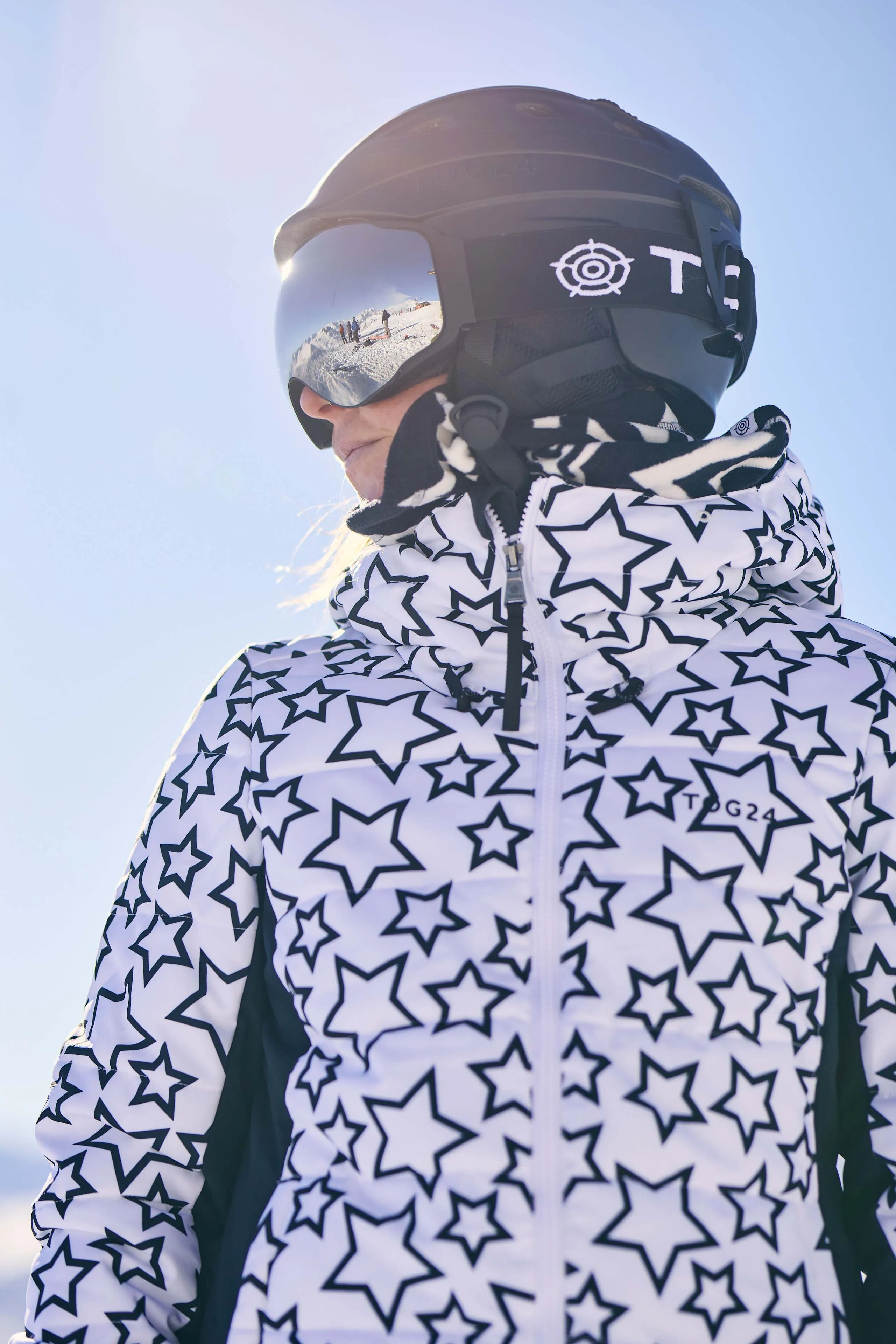Vermont Womens Ski Jacket - Black/Optic White Outline Star