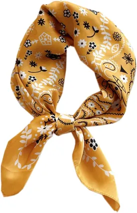 WENLOOY Square Satin Silk Feeling Hair Scarf Headscarf for Women/Men's Necktie Silk Bandanas Pocket Square