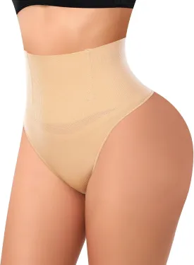 Werena Tummy Control Thong Shapewear for Women Seamless Shaping Thong Panties Body Shaper Underwear