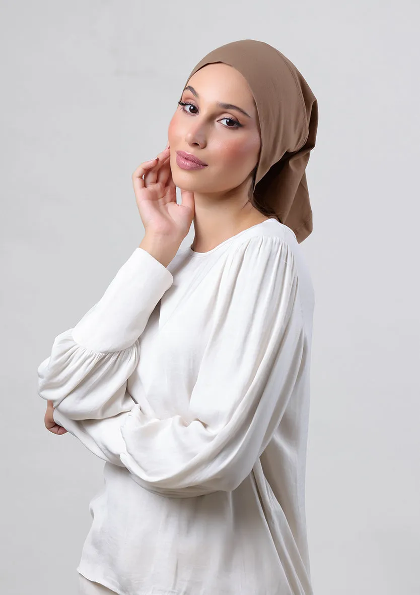 Wet Sand-Classic Shawl-Plain Crinkled Chiffon