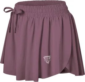 Wsirmet Flowy Shorts for Women Butterfly Shorts 2 in 1 Athletic Workout Gym Biker Running Shorts with Pockets