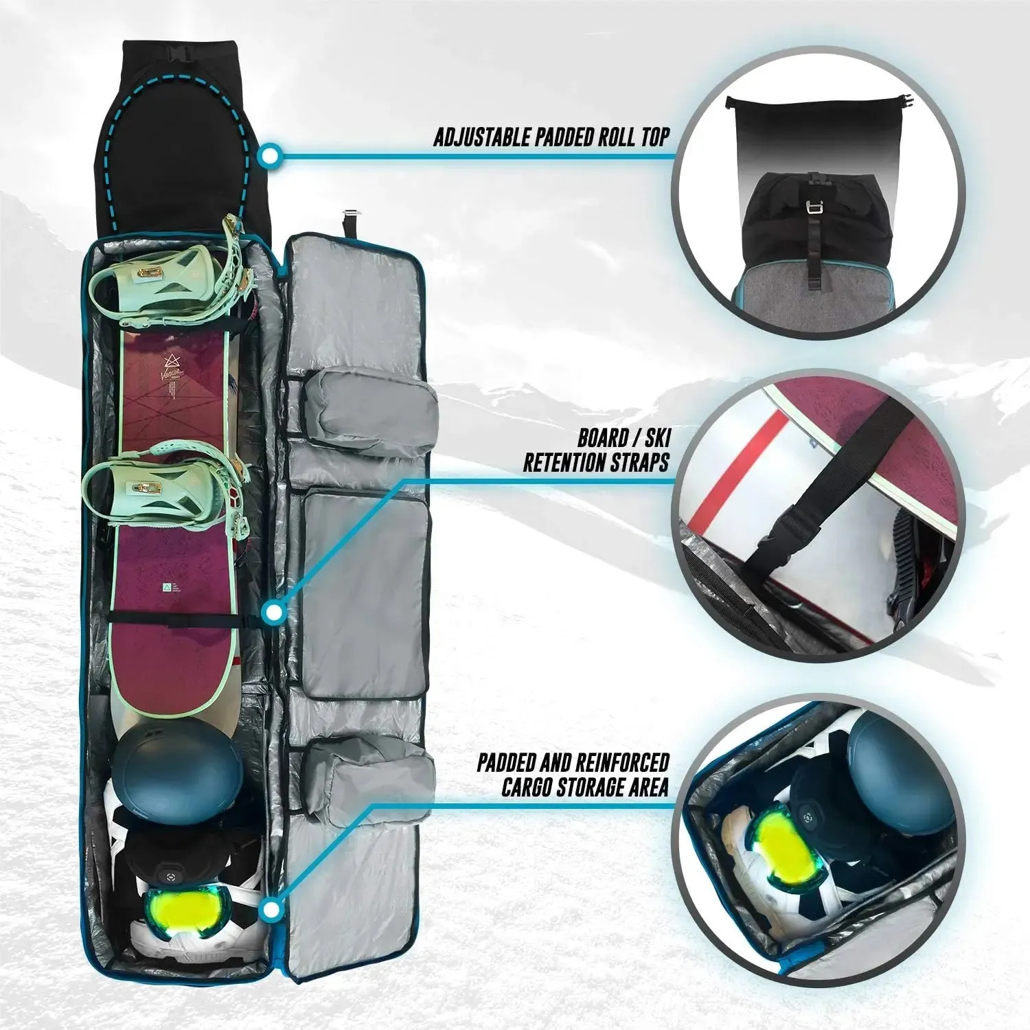 YTYIN Ski Snowboard Bag For Travel